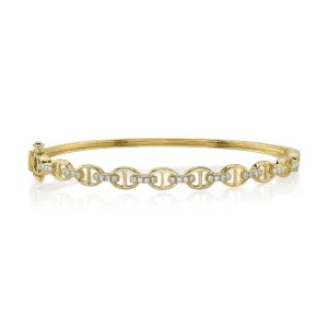 0.35CT 14K Y/G DIAMOND BANGLE