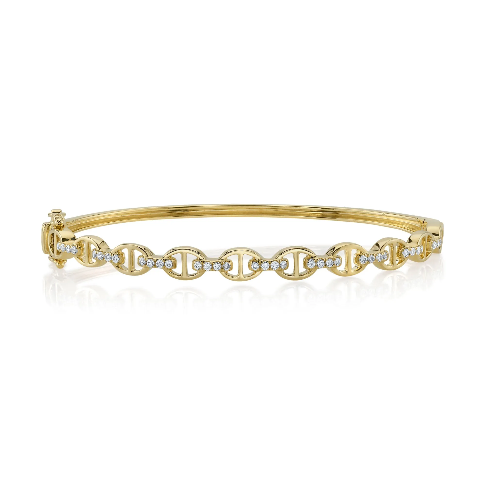 0.35CT 14K Y/G DIAMOND BANGLE