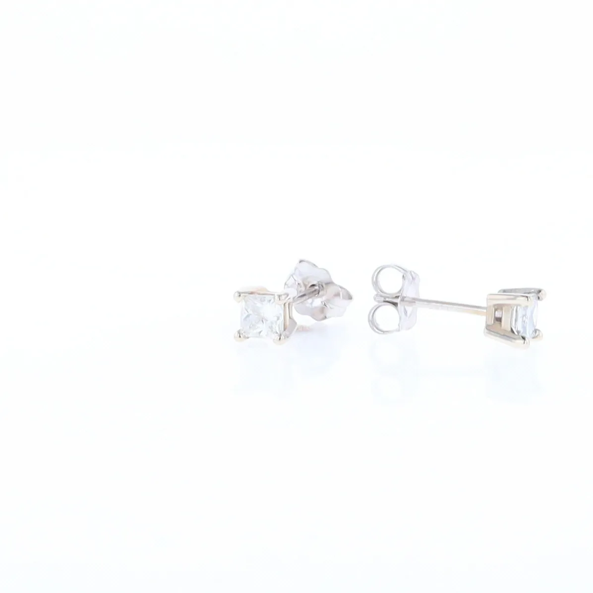 0.43ctw Princess Cut Diamond Stud Earrings