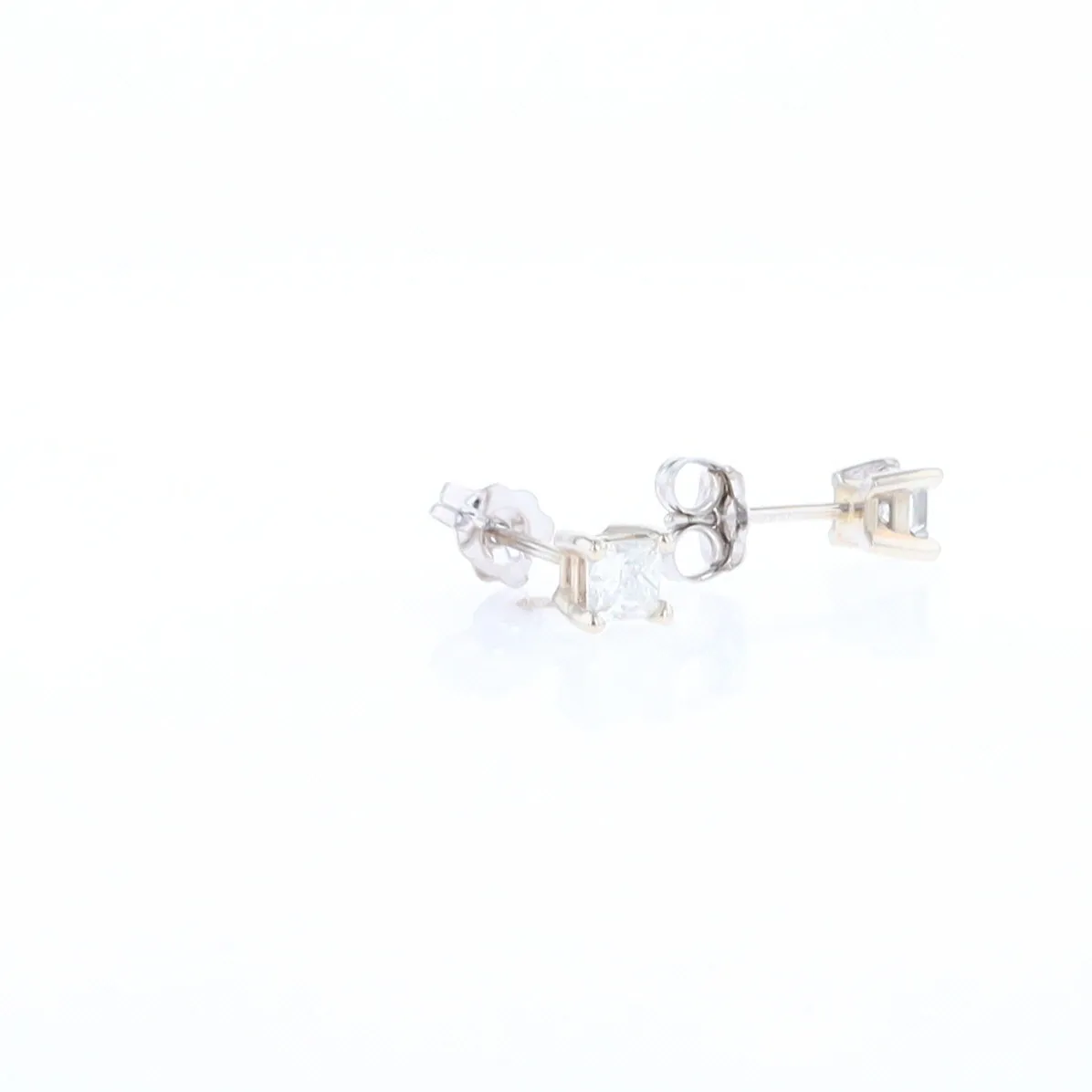 0.43ctw Princess Cut Diamond Stud Earrings