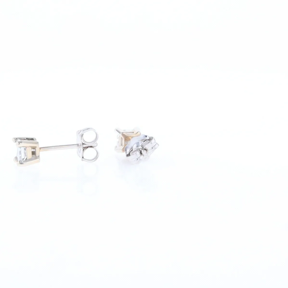 0.43ctw Princess Cut Diamond Stud Earrings