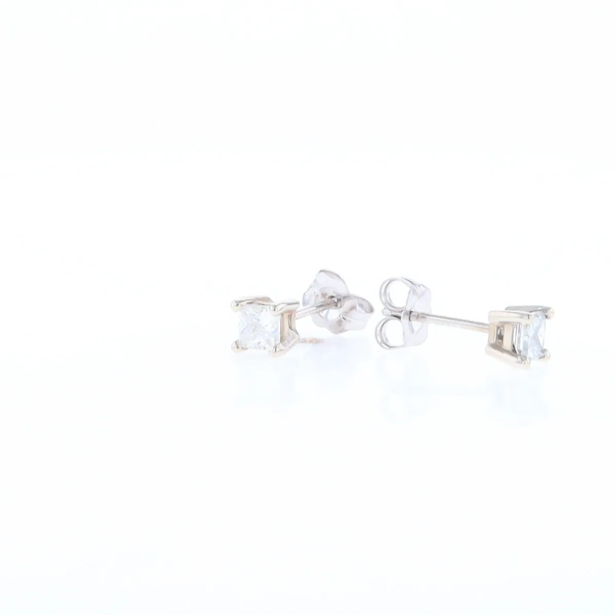 0.43ctw Princess Cut Diamond Stud Earrings