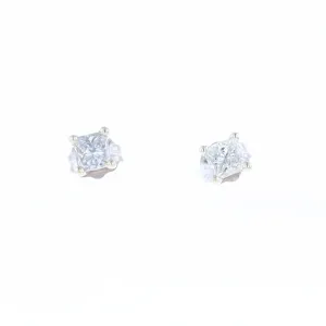 0.43ctw Princess Cut Diamond Stud Earrings