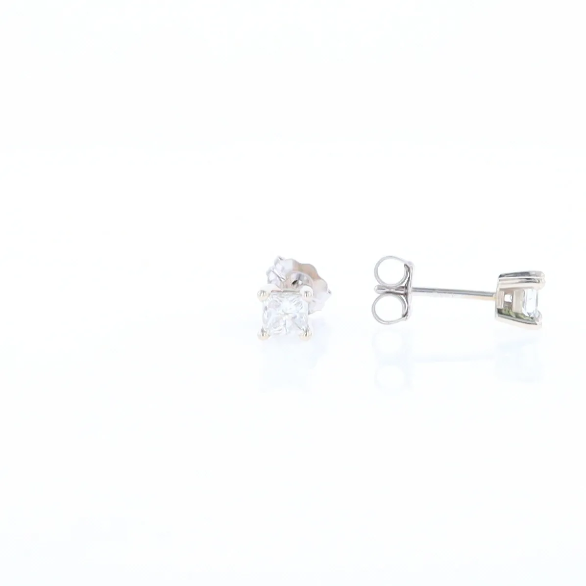 0.43ctw Princess Cut Diamond Stud Earrings