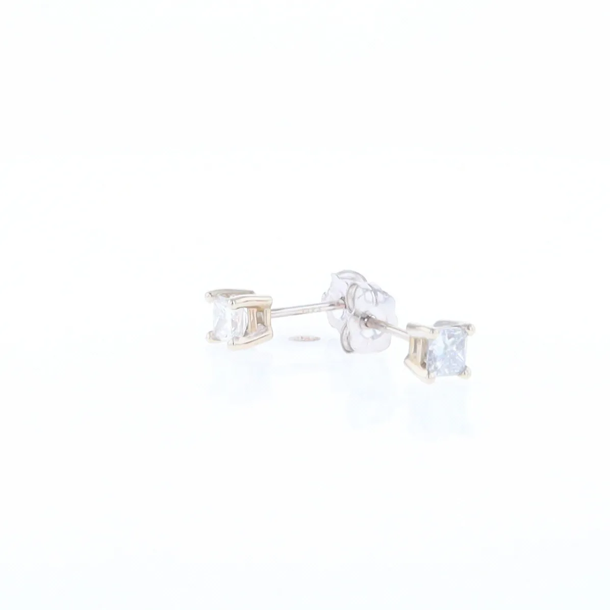 0.43ctw Princess Cut Diamond Stud Earrings