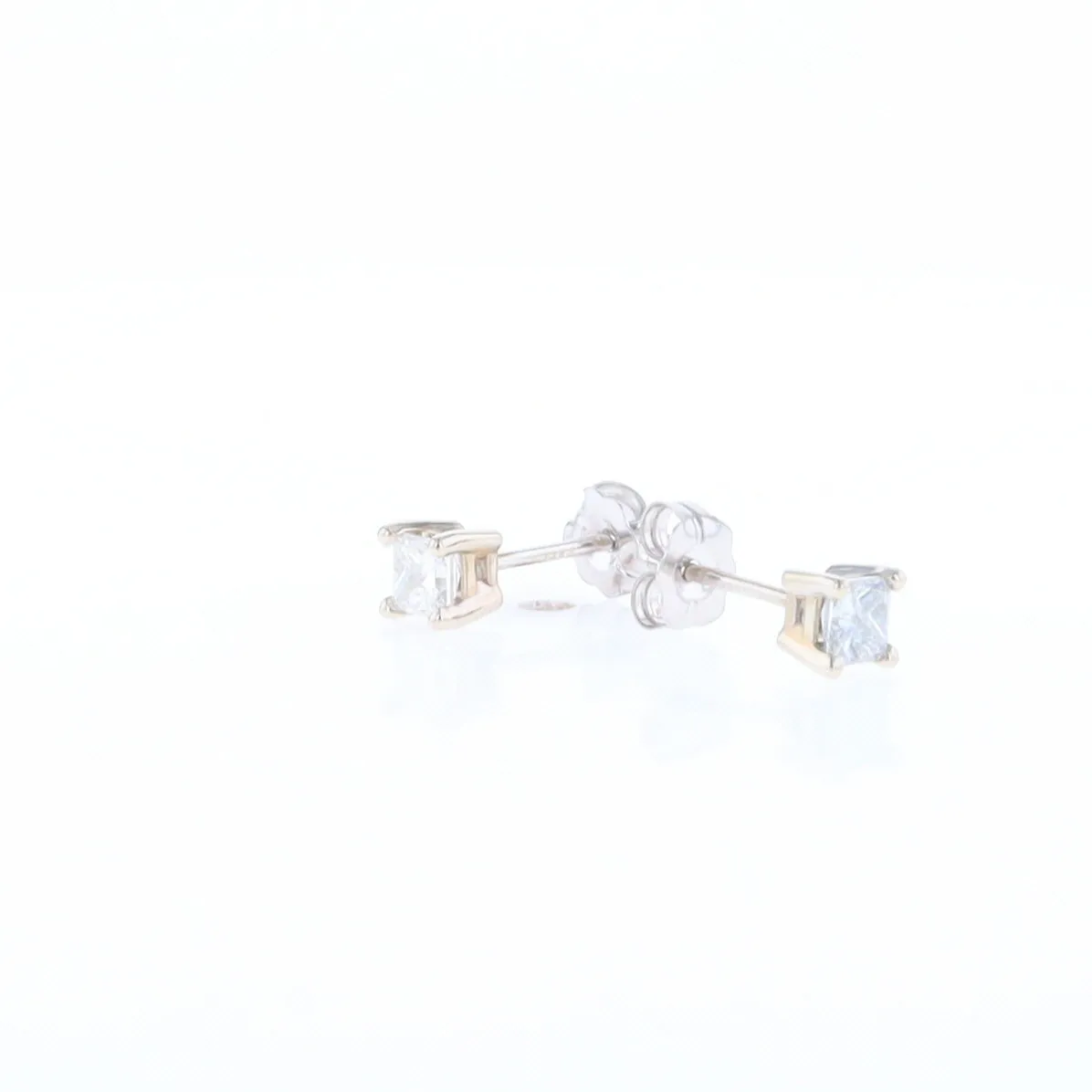 0.43ctw Princess Cut Diamond Stud Earrings