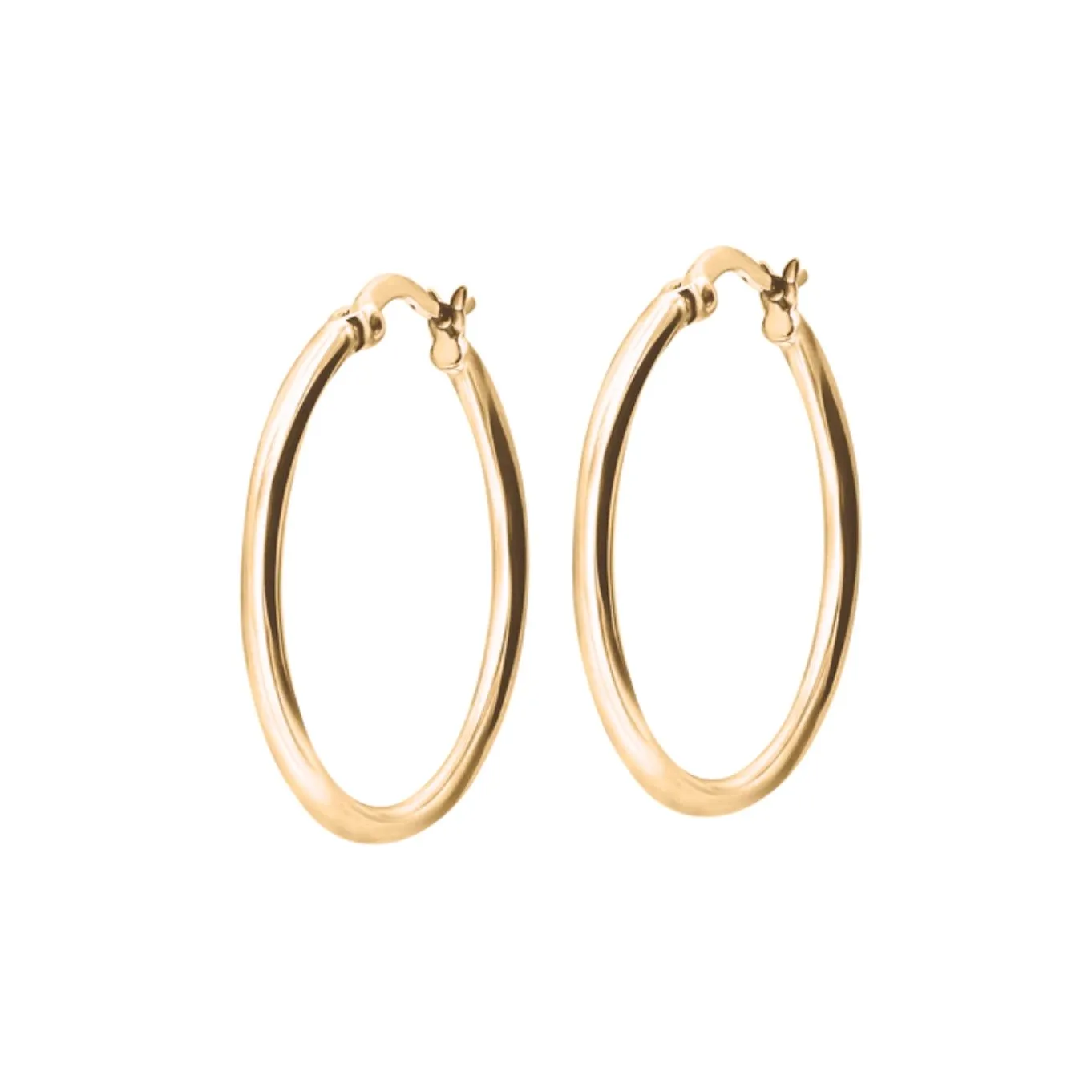 14k Gold Hoops - Slim