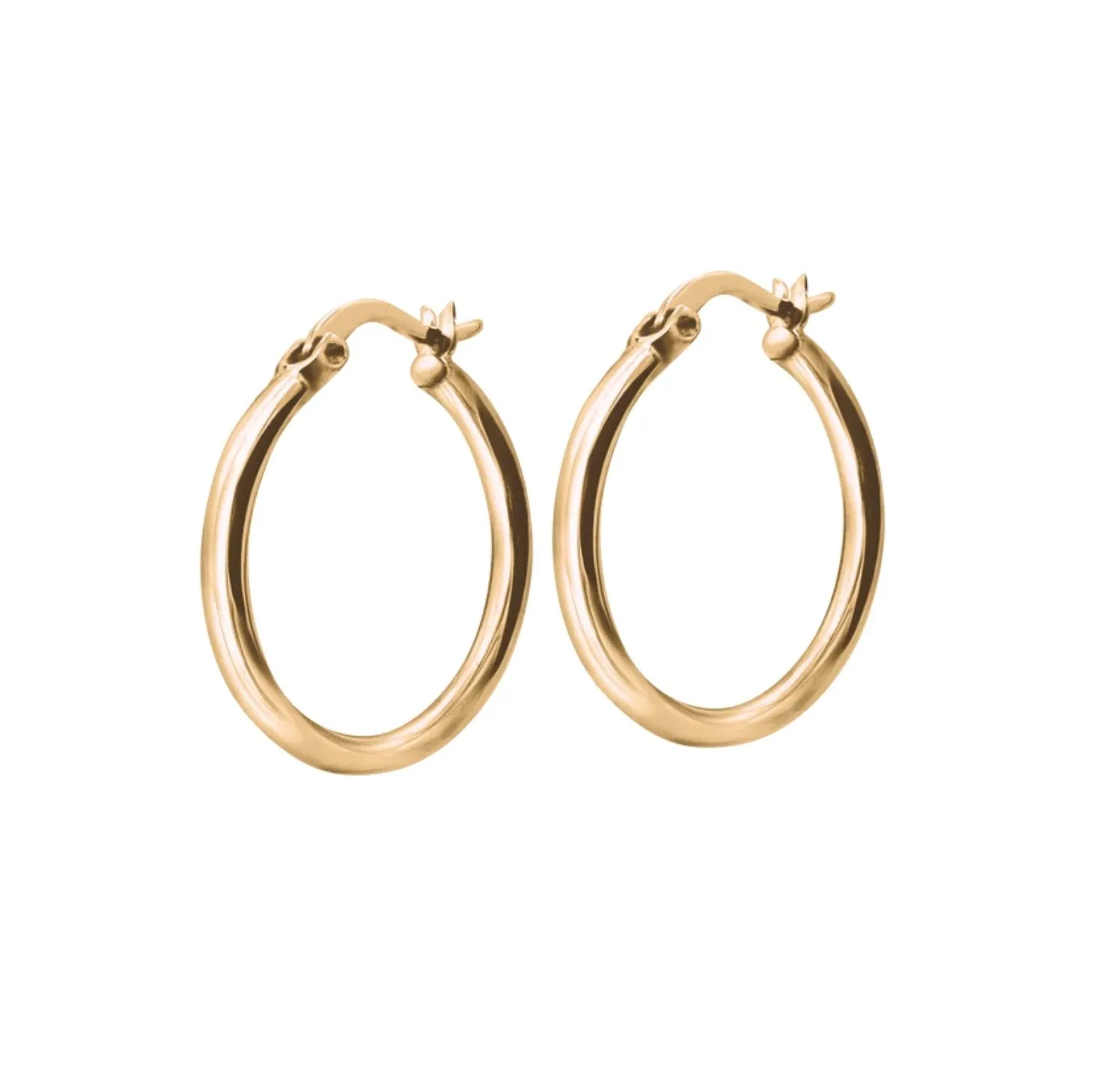 14k Gold Hoops - Slim