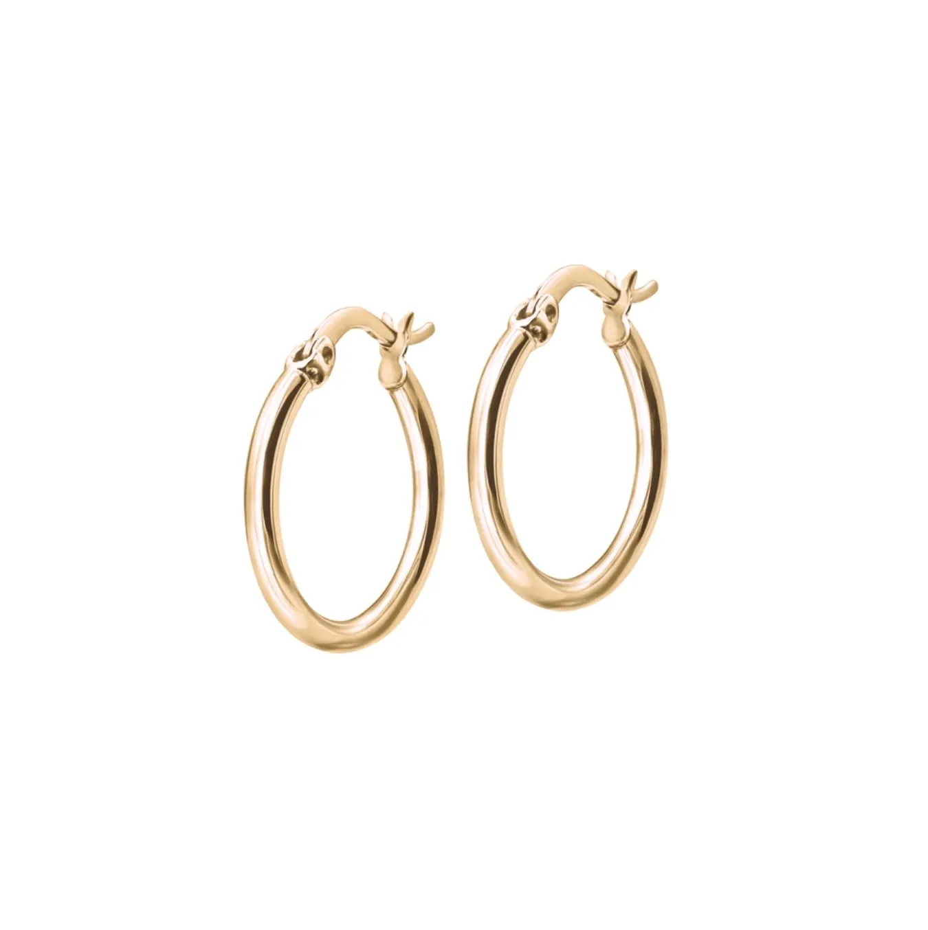 14k Gold Hoops - Slim