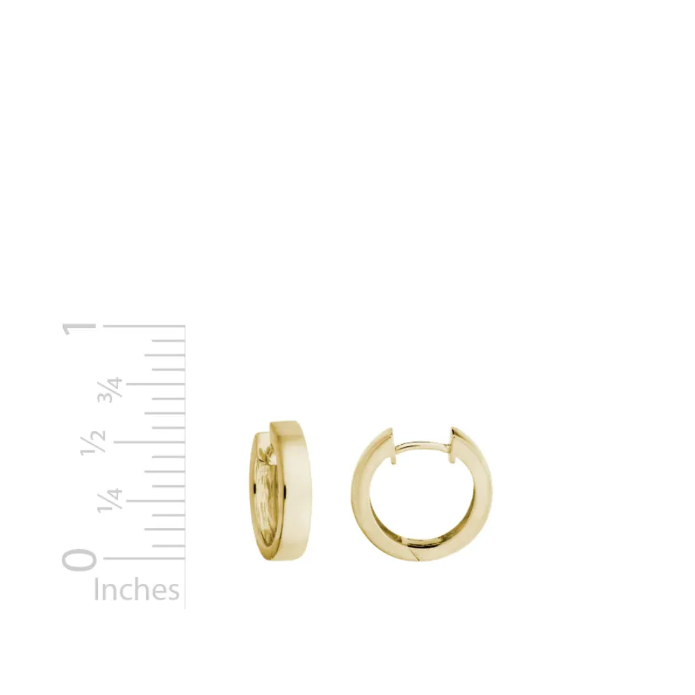 14k Gold Square Edge Hoop Earrings