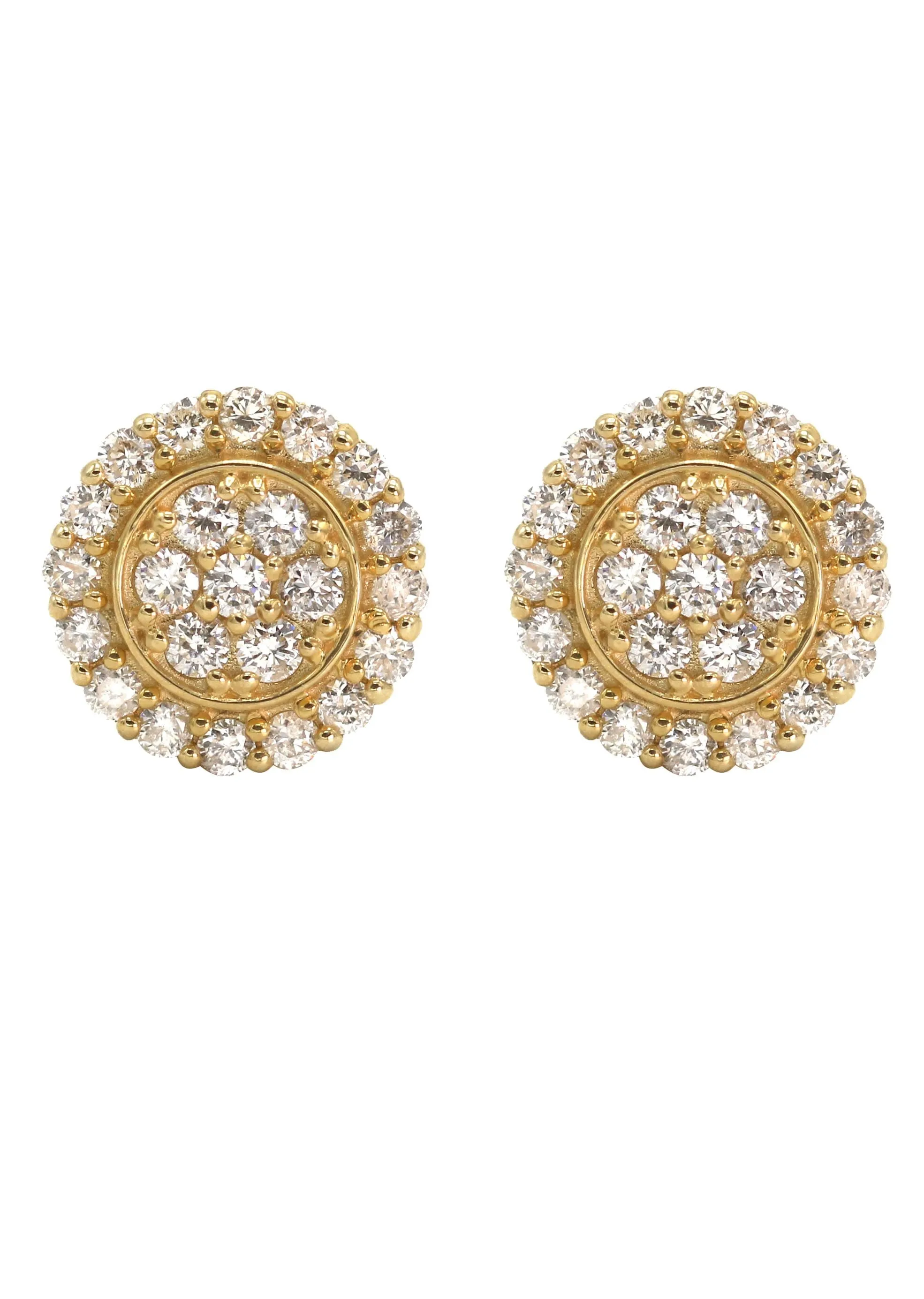 14K Yellow Gold Diamond Earrings For Men | 0.49 Carats | 1.95 Grams