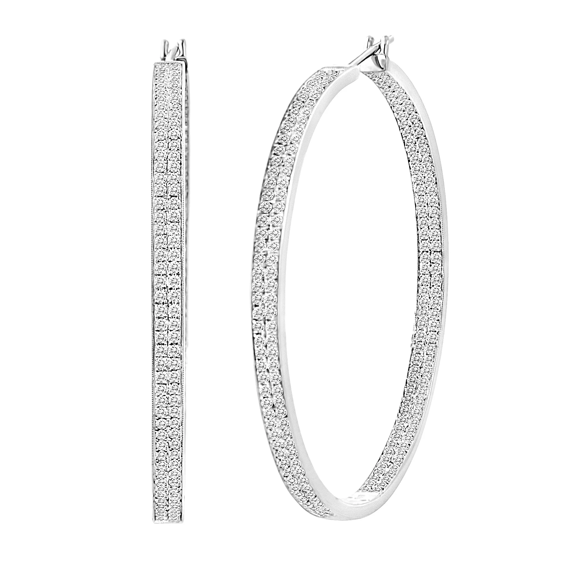 14KW 388D4.39CT EARRING HUGGIES (102DE1937)