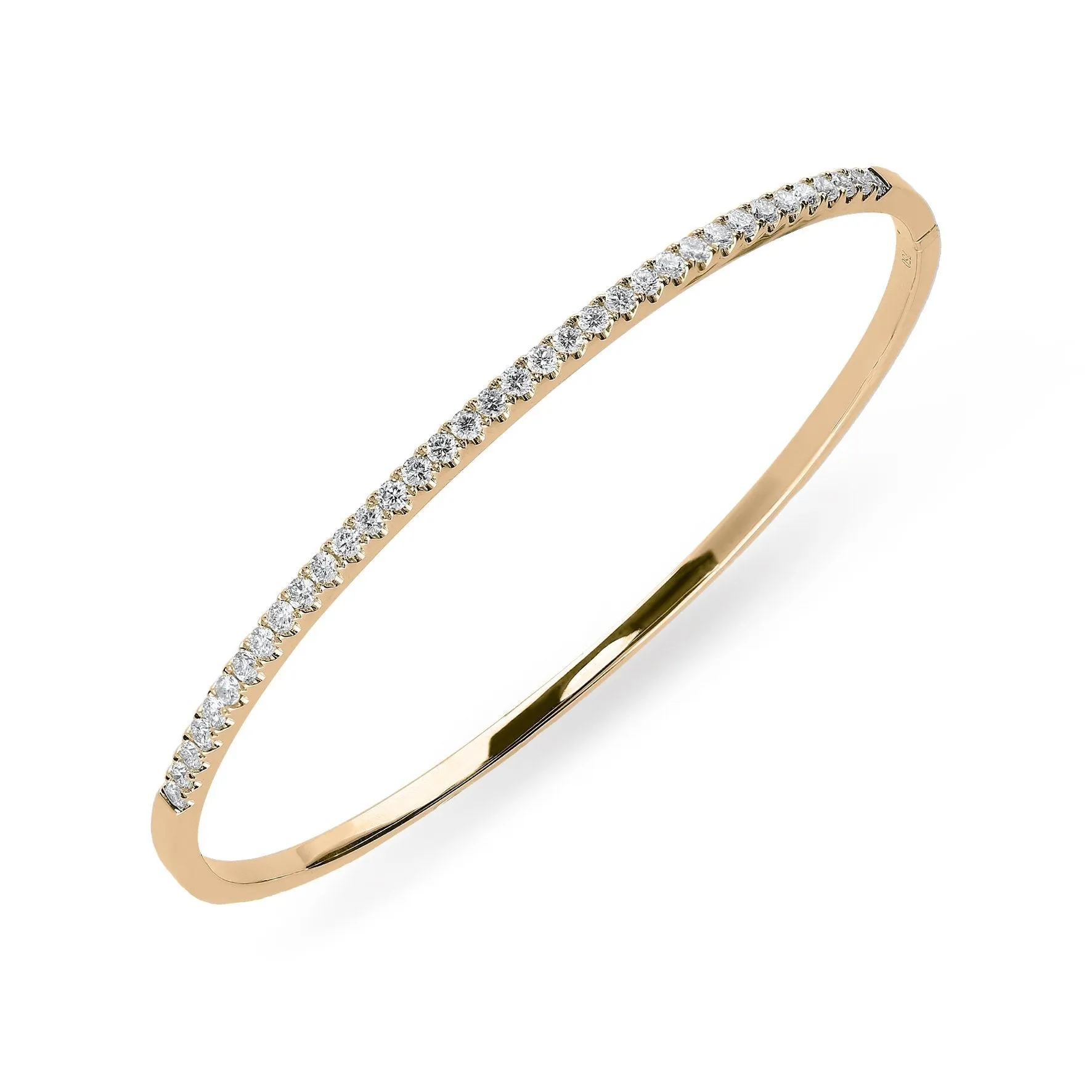 18ct Rose Gold 0.92ct Diamond Bangle