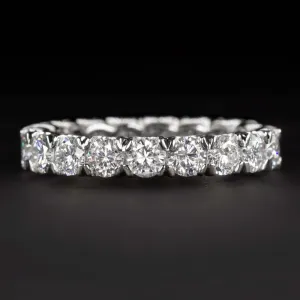 2.4ct EXCELLENT CUT DIAMOND FULL ETERNITY BAND WEDDING RING WHITE GOLD NATURAL