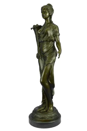 32'' Tall Fortune Greek Goddess Hot Cast Original Bronze Sculpture by Vitaleh Art