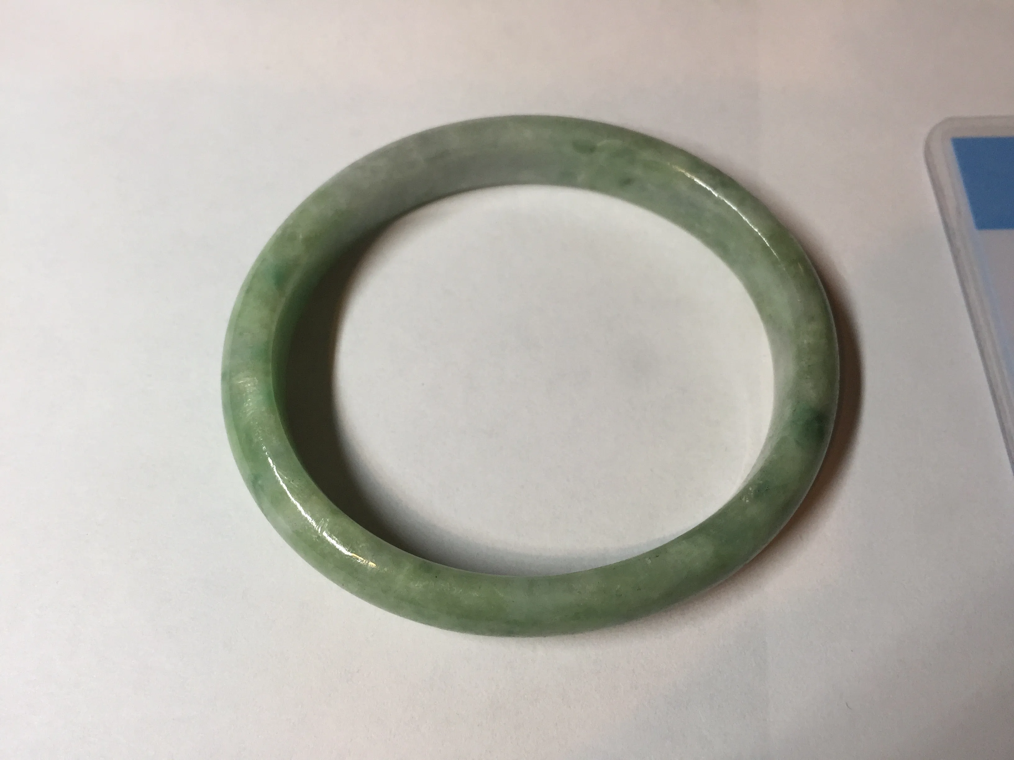 47.5mm Certified type A 100% Natural sunny green Jadeite Jade bangle BM93-4468