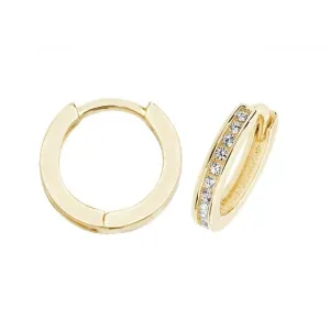 9ct Gold Diamond Hinged Earrings ER1076