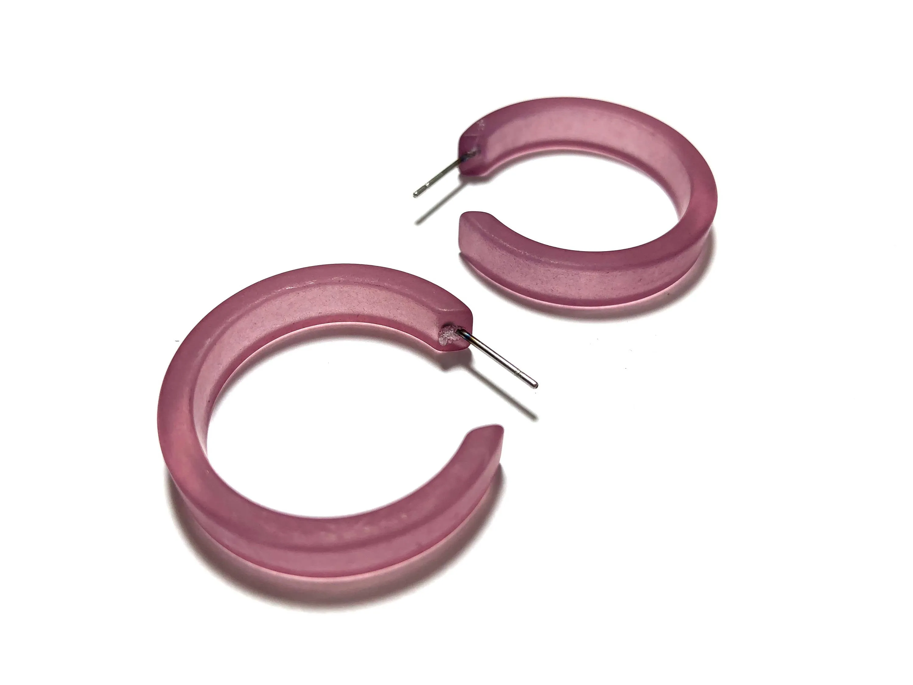 Amethyst Purple Small Classic Hoops