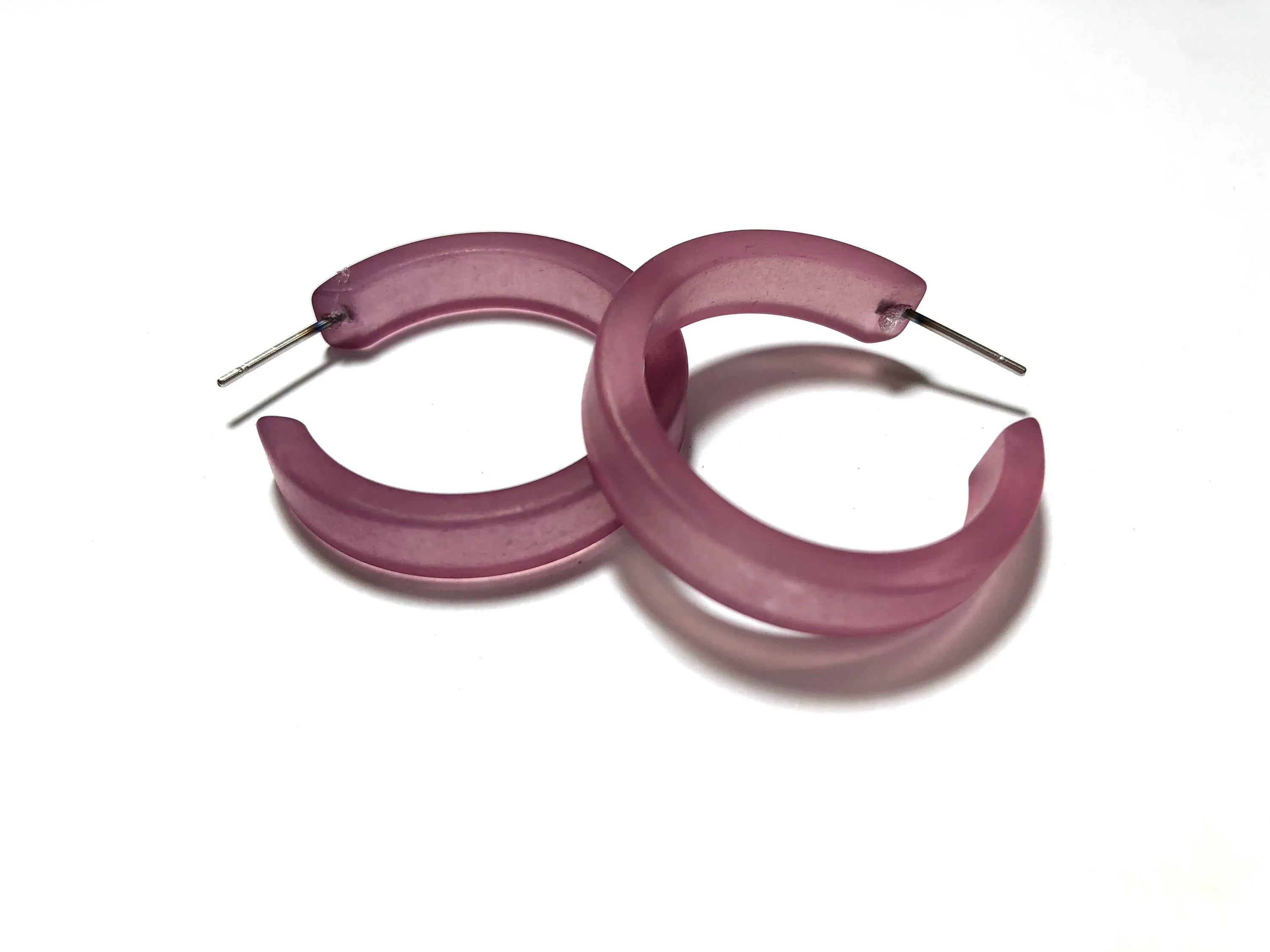 Amethyst Purple Small Classic Hoops