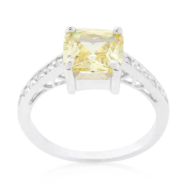 Barrie 2(ct) Canary Princess Solitaire Ring | 2.5ct