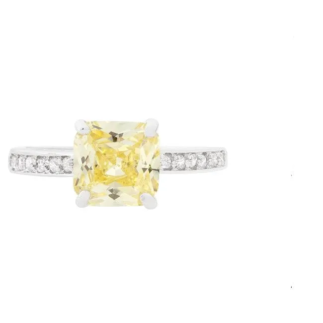 Barrie 2(ct) Canary Princess Solitaire Ring | 2.5ct