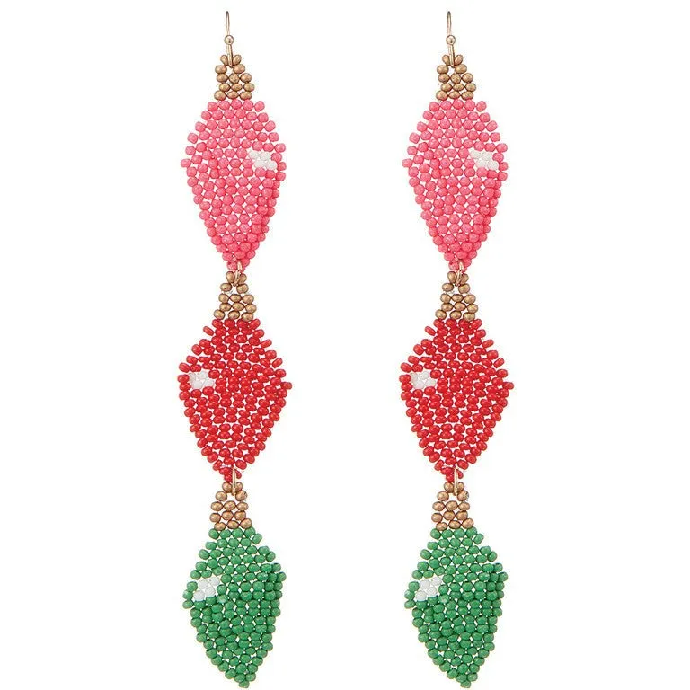 Beaded {CHRISTMAS} Earrings