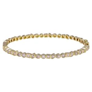 Bezel Set Multishape Diamond Bangle