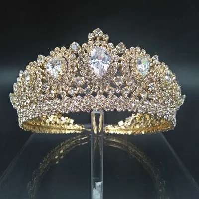 Bling Wedding Crown Diadem Tiara With Zirconia Crystal Tiaras and Crowns