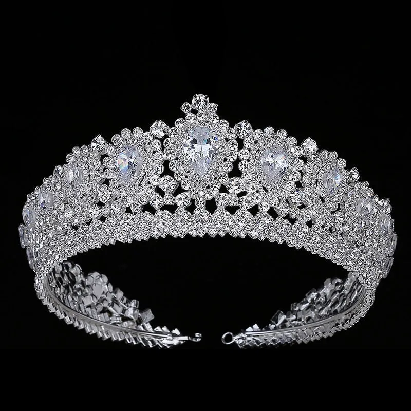 Bling Wedding Crown Diadem Tiara With Zirconia Crystal Tiaras and Crowns