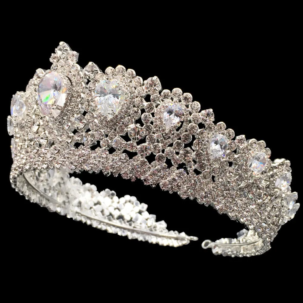 Bling Wedding Crown Diadem Tiara With Zirconia Crystal Tiaras and Crowns