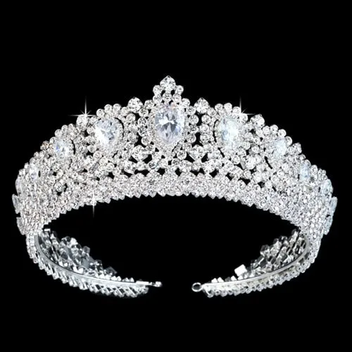 Bling Wedding Crown Diadem Tiara With Zirconia Crystal Tiaras and Crowns