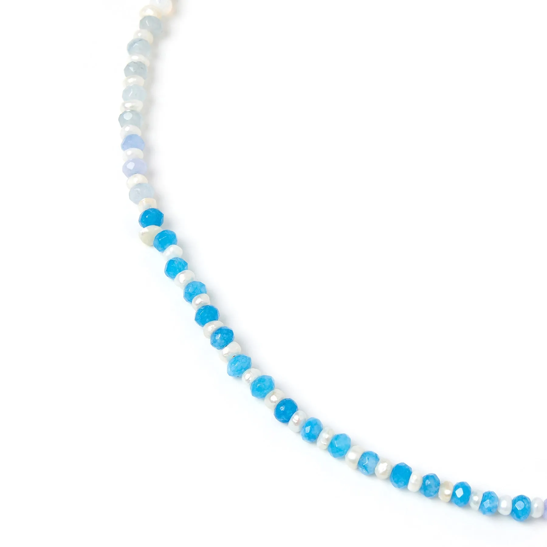 Bloom Pearl and Gemstone Necklace - Ocean