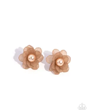 Blooming Backdrop - Brown Earrings