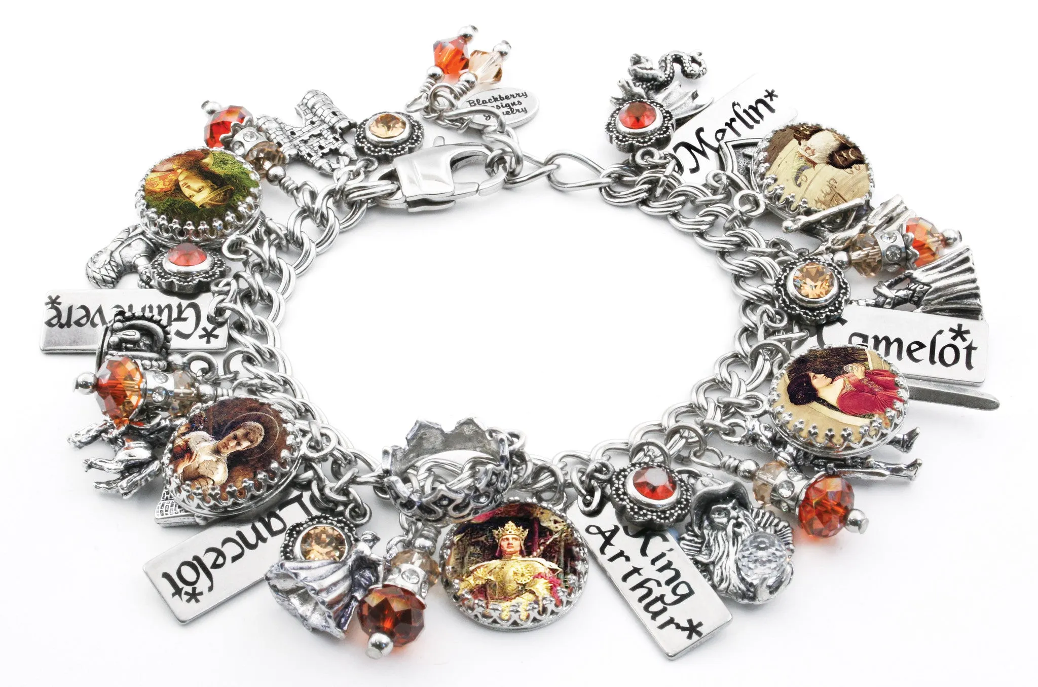 Camelot Silver Charm Bracelet