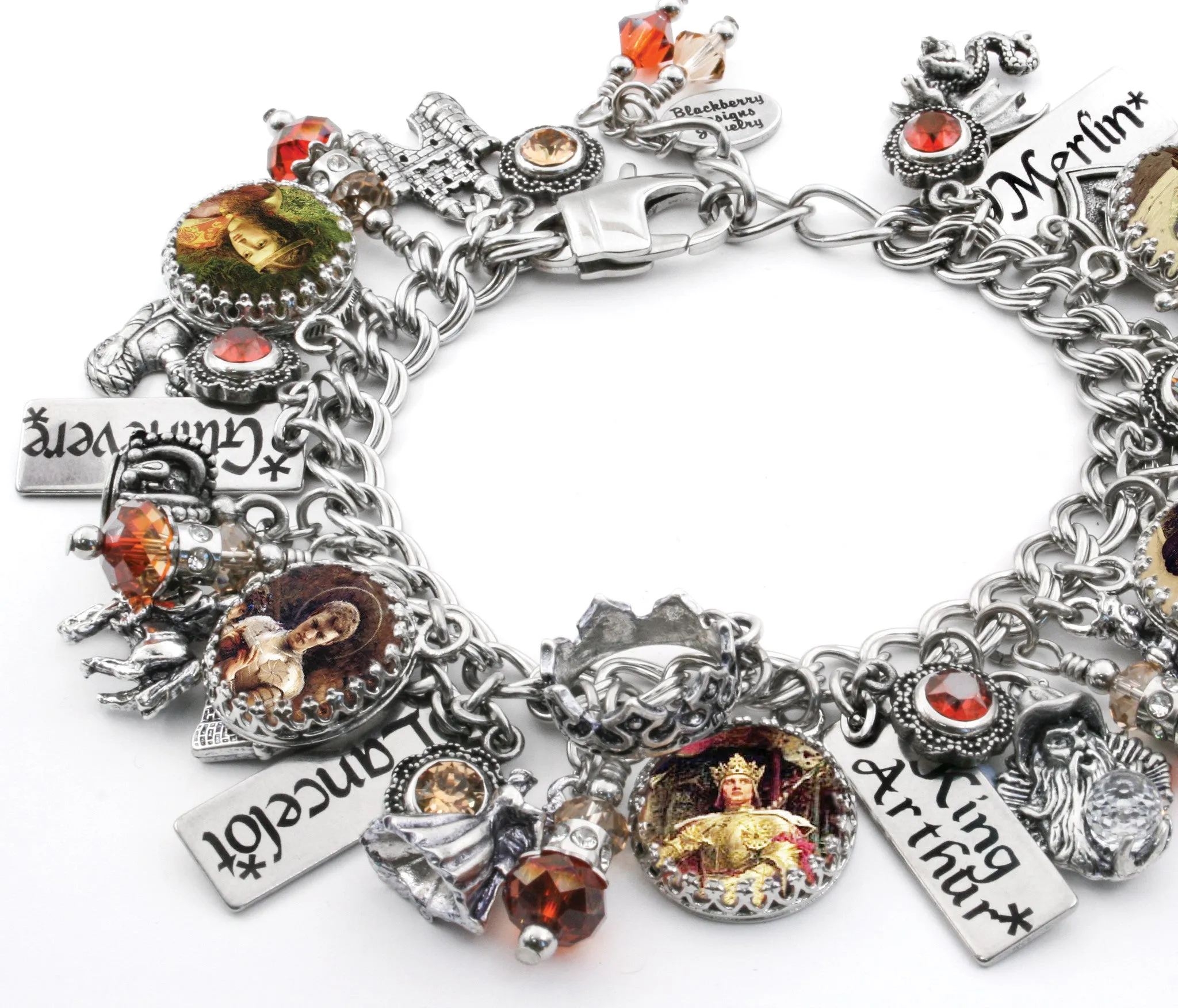 Camelot Silver Charm Bracelet