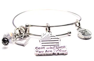 Can't Wait Until You Are Home Expandable Bangle Bracelet