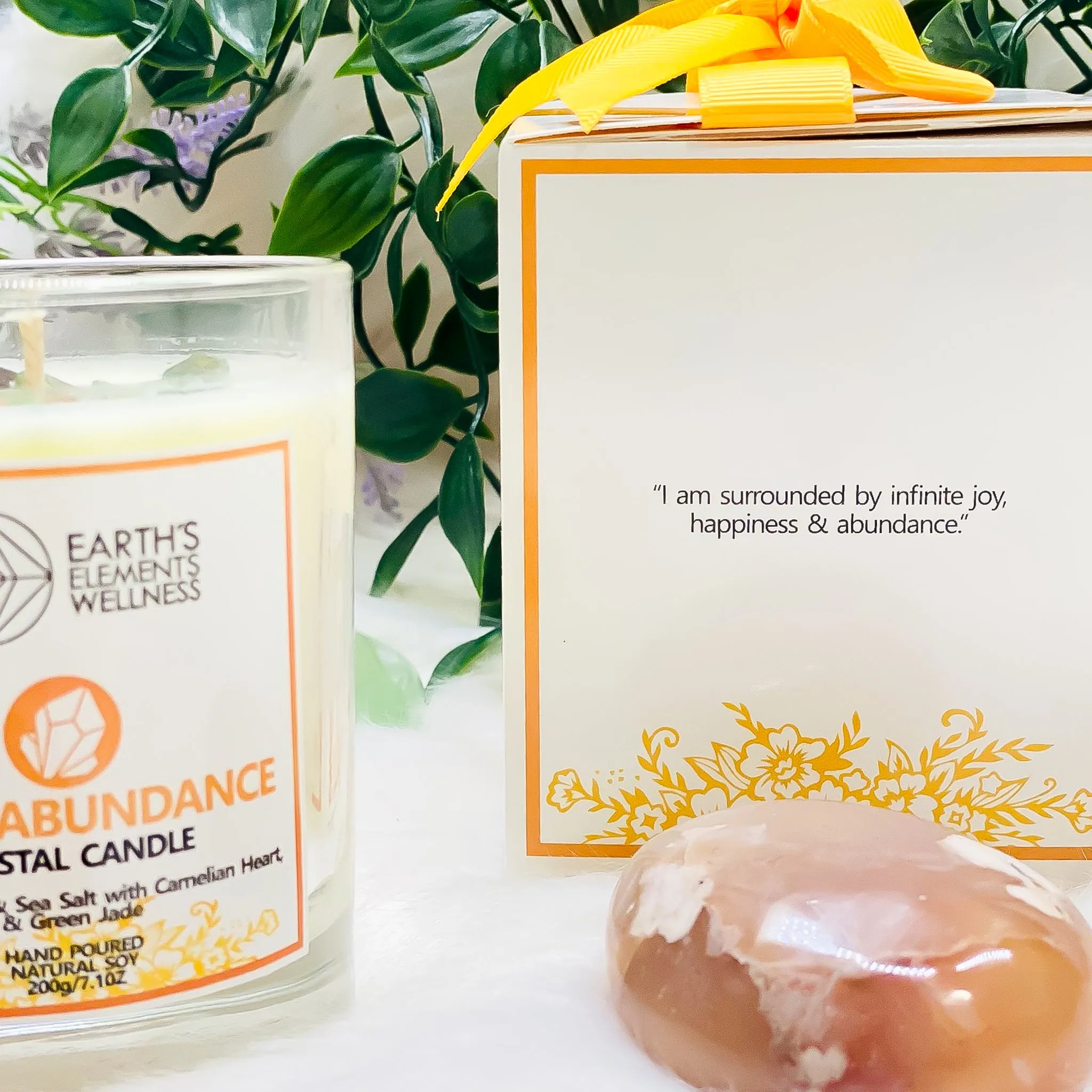 Carnelian Heart Soy Wax Candle