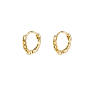 Chain Huggie Hoop Earrings