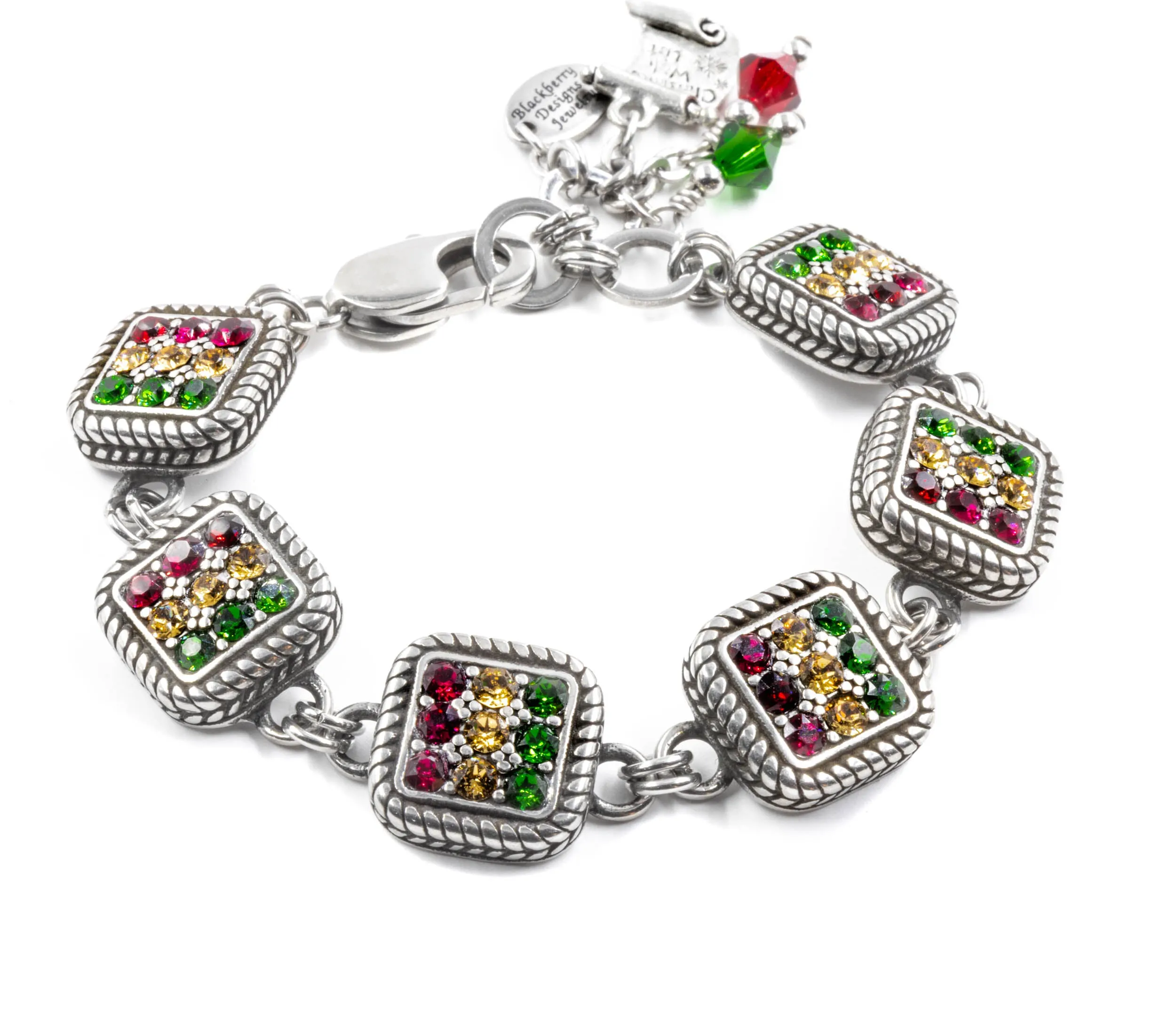 Christmas Chessboard Crystal Bracelet