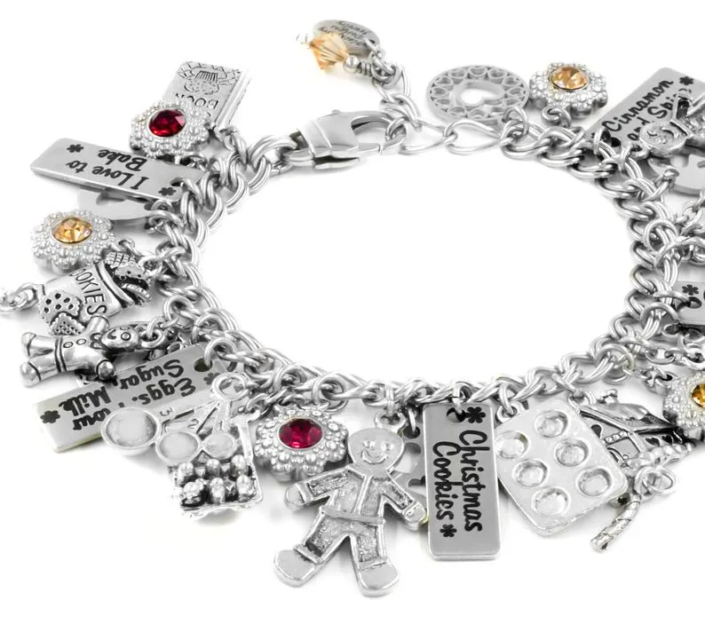 Christmas Cookies Charm Bracelet