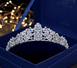 Classic Cubic Zircon Wedding Tiara Diadem for Bridal Hair Accessories HG7054