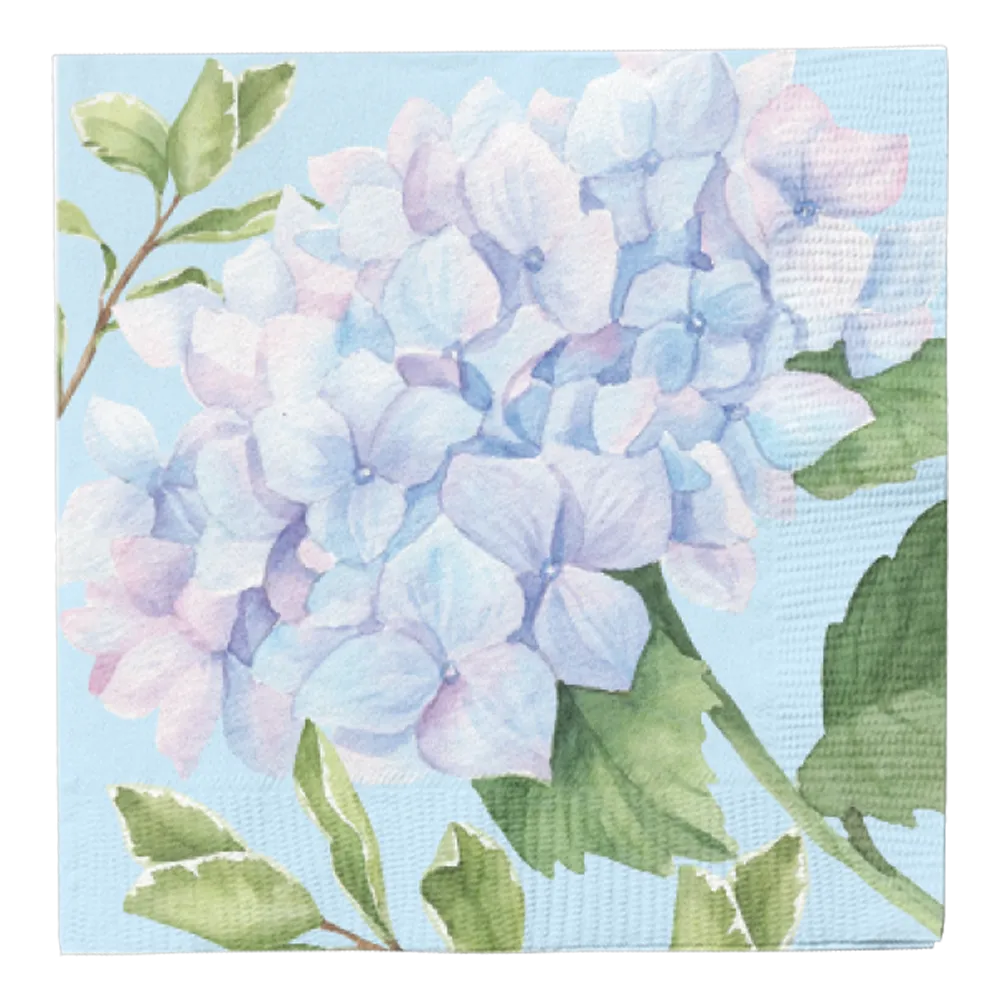 Cocktail Napkin Hydrangea Foil 3 Ply/20pk