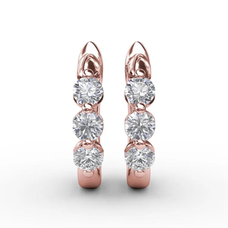 Dainty and Delightful Diamond Hoop Earrings