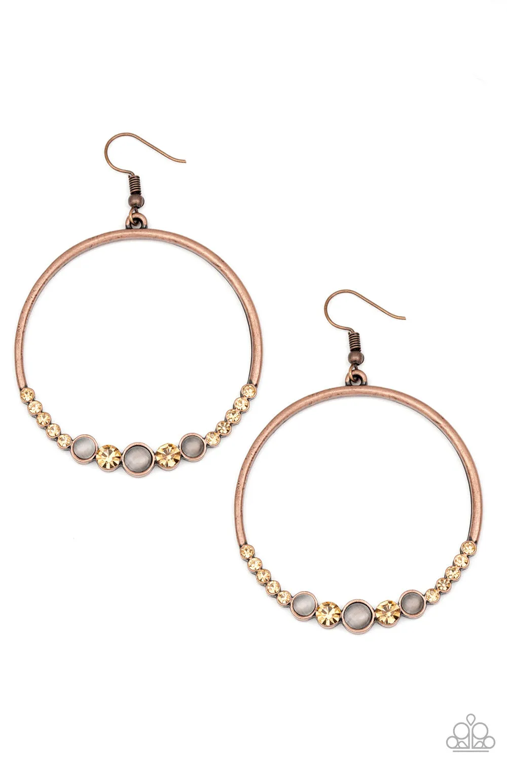 Dancing Radiance - Copper Earrings - Paparazzi Accessories