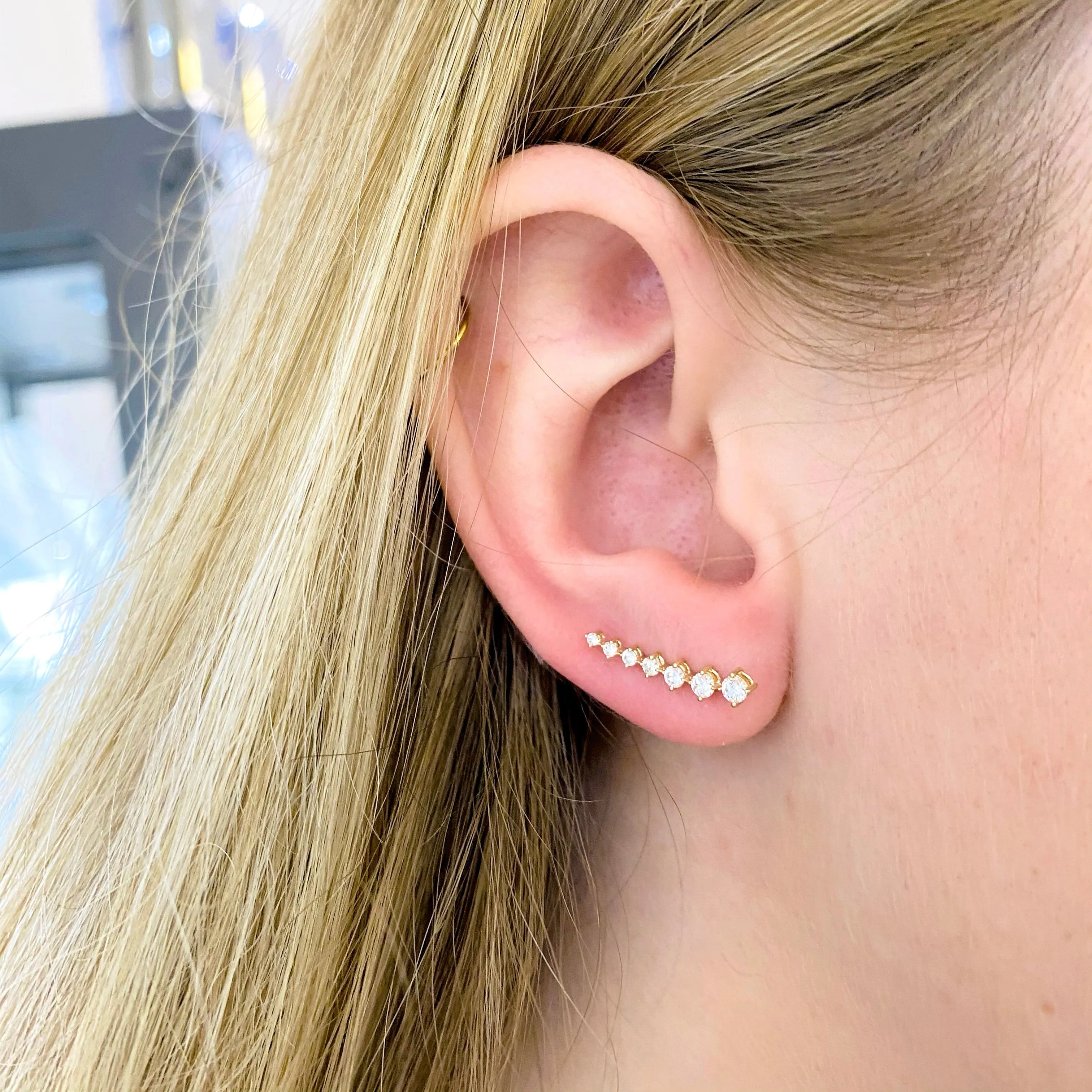 Diamond Climber Earrings