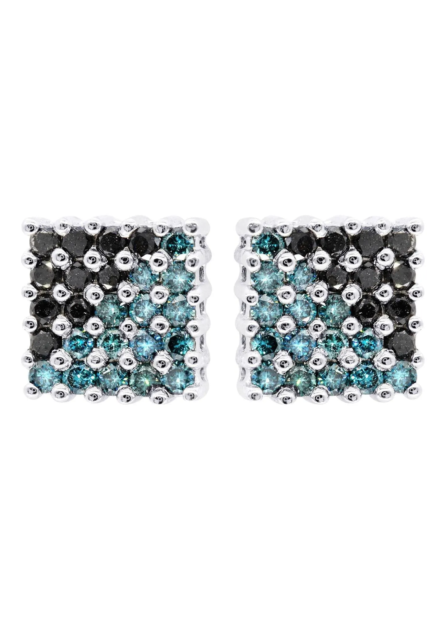 Diamond Earrings For Men | 1.86 Carats 14K White Gold