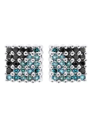 Diamond Earrings For Men | 1.86 Carats 14K White Gold