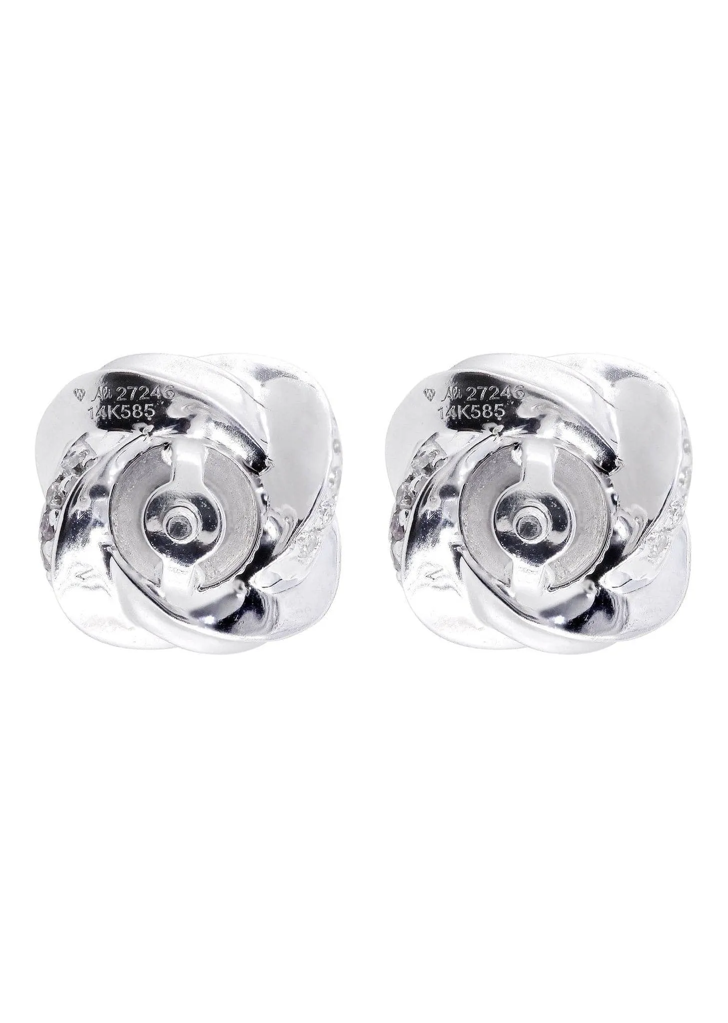 Diamond Stud Earrings For Men | 14K White Gold | 0.73 Carats