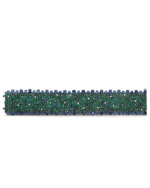 Emerald and Blue Sapphire Bracelet