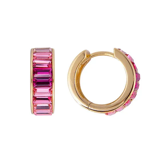 Fairley Pink Ombre Midi Hoops